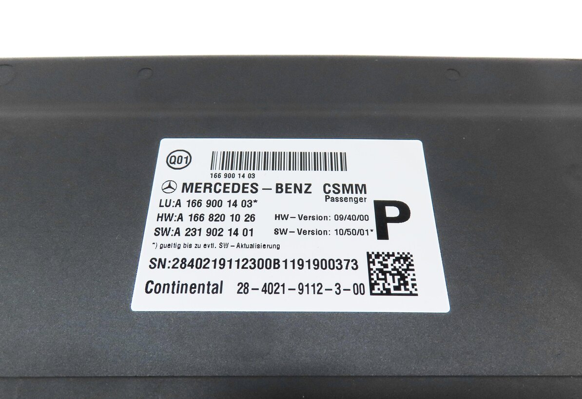 Thumbnail 4: 2012 MERCEDES ML350 (W166) FRONT RIGHT PASSENGER SEAT CONTROL MODULE 1669001403