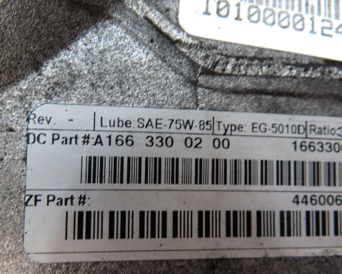 Thumbnail 7: 12-19 MERCEDES GLE300D GLS450 ML250 ML350 (W166) DIESEL FRONT DIFFERENTIAL 3.27
