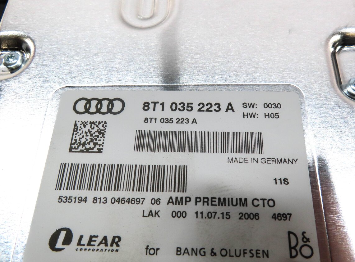 Thumbnail 4: 13-17 AUDI A4 S4 A5 S5 RS5 Q5 Q7 (B8 8K 8R 4M) BANG & OLUFSEN AUDIO AMP AMPLIFER