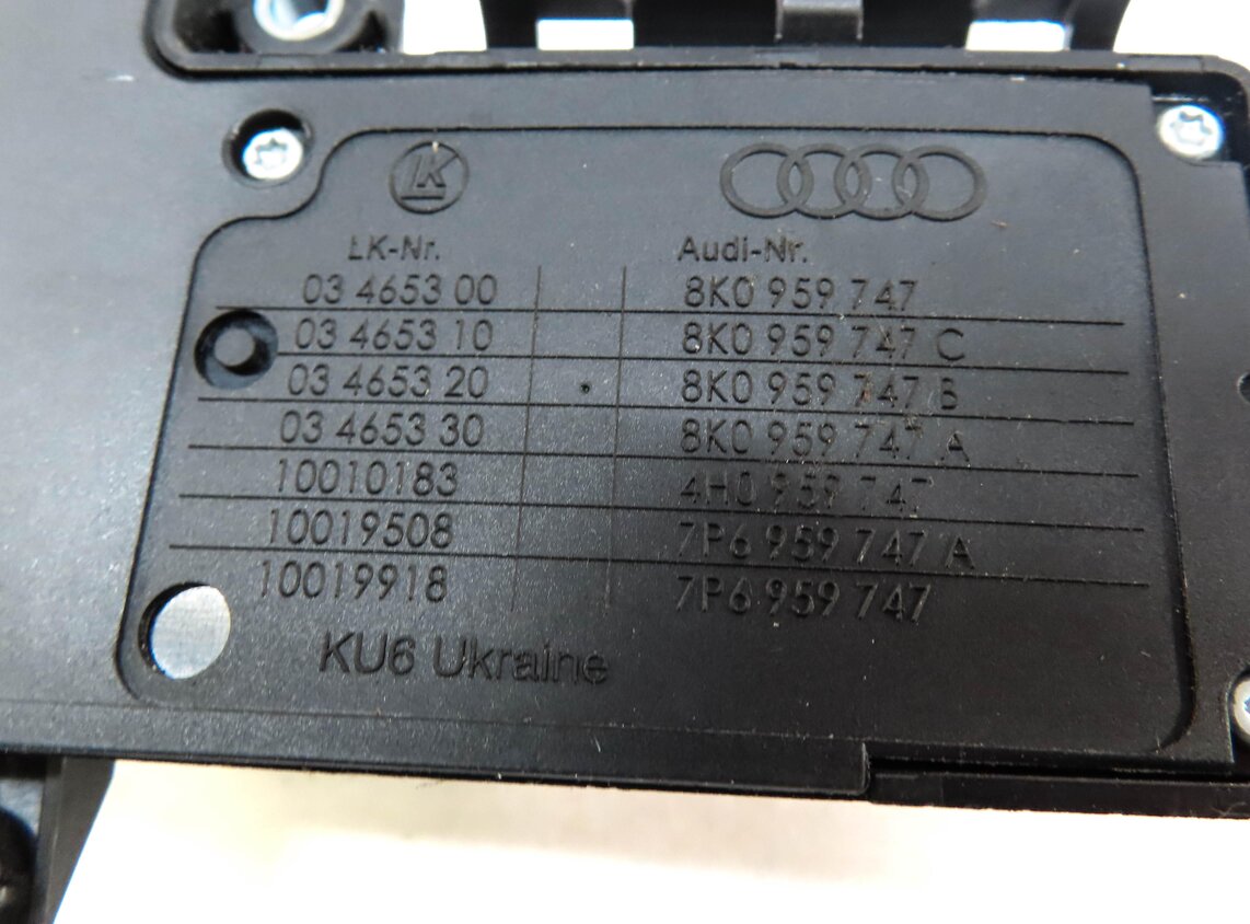 Thumbnail 7: 2016 AUDI A4 (B8 8K) FRONT LEFT DRIVER SEAT ADJUST ADJUSTMENT SWITCH SET 2 BLACK