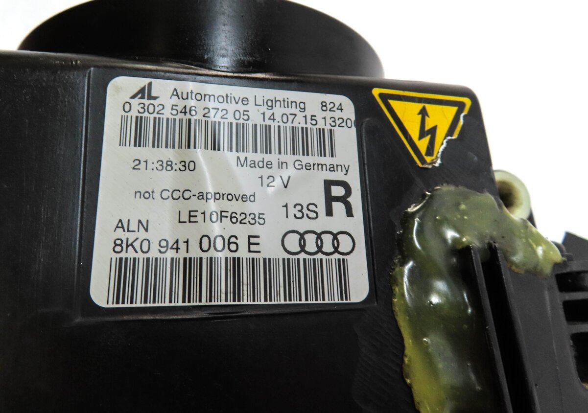Thumbnail 8: 2013-2016 AUDI A4 S4 (B8 8K) RIGHT - XENON HID HEADLIGHT LIGHT LAMP (NON AFS)