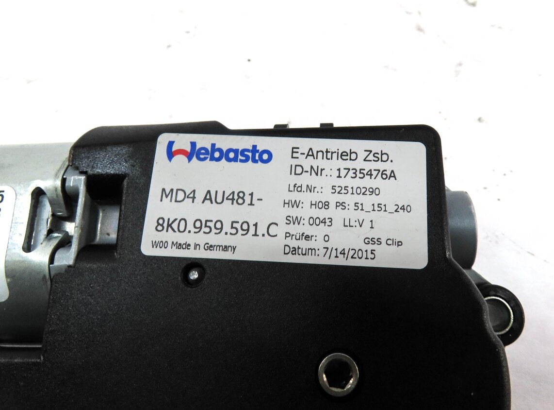 Thumbnail 4: 15-16 AUDI A4 S4 ALLROAD (B8 8K) SUNROOF GLASS OPEN CLOSE SUN ROOF MOTOR