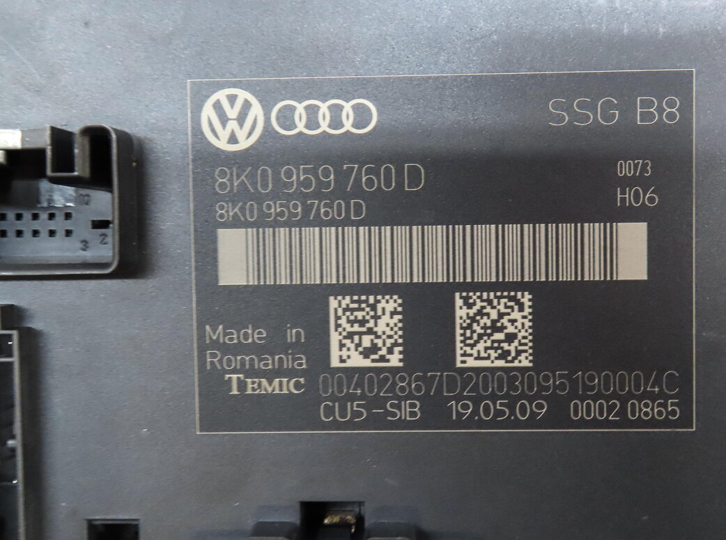 Thumbnail 4: 2010 AUDI S4 (B8 8K) FRONT LEFT DRIVER SEAT CONTROL MODULE 8K0959760D