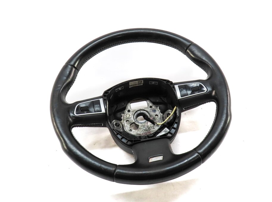09-12 AUDI A4 S4 (B8 8K) 3 SPOKE STEERING WHEEL w/ S4 EMBLEM SWITCHES & PADDLES