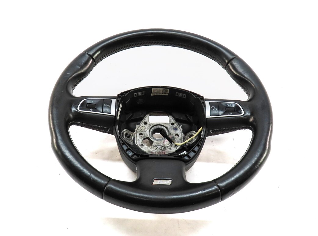 Thumbnail 2: 09-12 AUDI A4 S4 (B8 8K) 3 SPOKE STEERING WHEEL w/ S4 EMBLEM SWITCHES & PADDLES