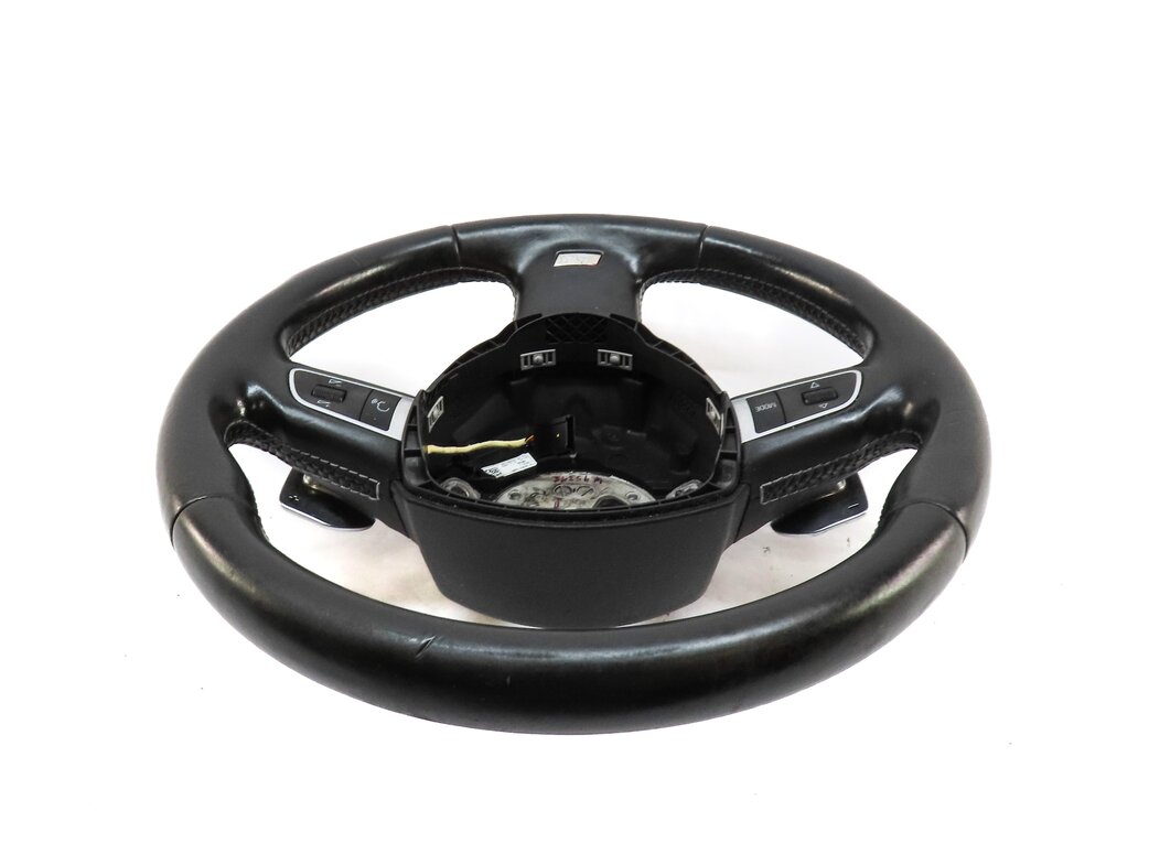 Thumbnail 3: 09-12 AUDI A4 S4 (B8 8K) 3 SPOKE STEERING WHEEL w/ S4 EMBLEM SWITCHES & PADDLES