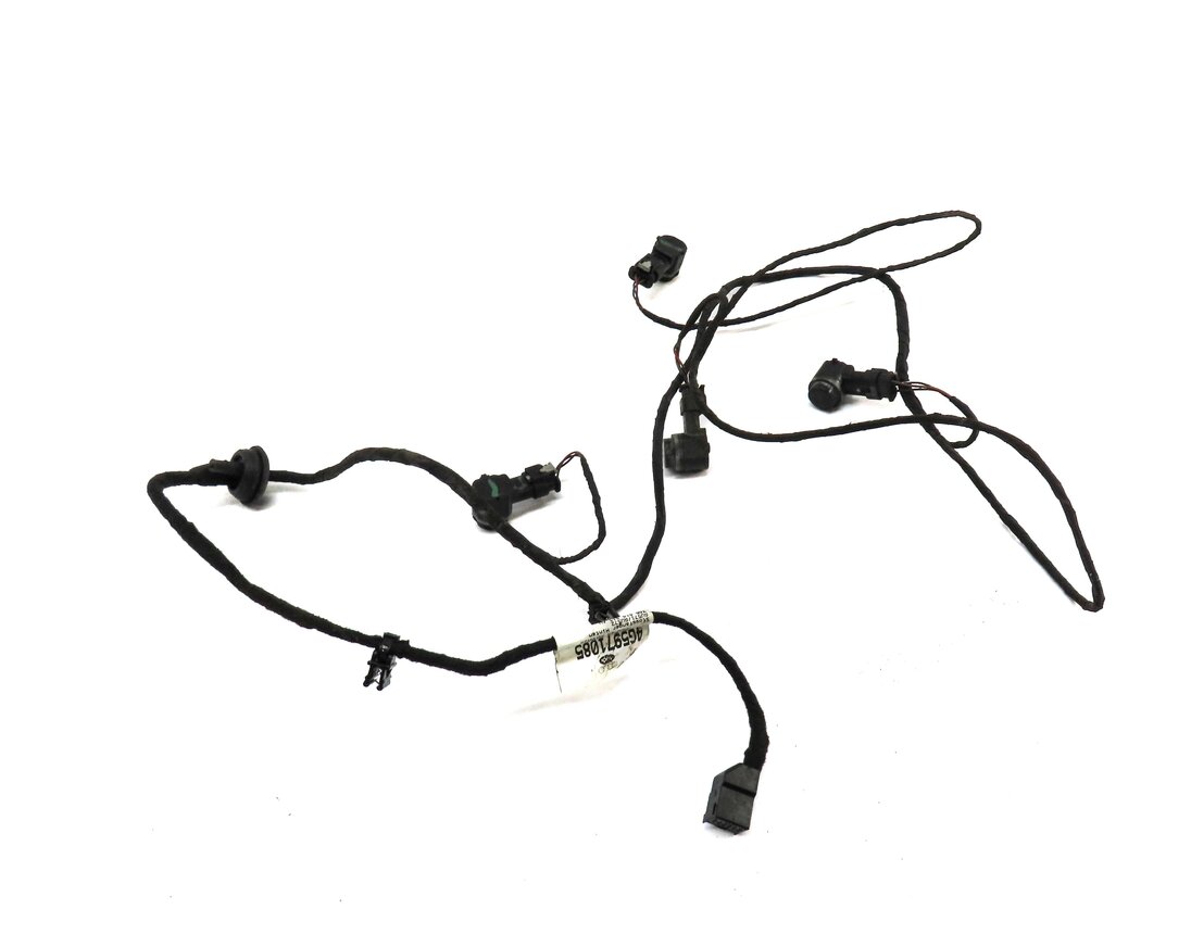 2013 AUDI A6 (C7) REAR PARK ASSIST PDC SENSOR SET 4 (BLACK) w/ WIRING HARNESS