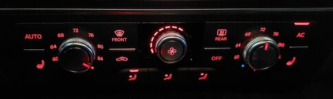 Thumbnail 2: 12-15 AUDI A6 A7 S6 S7 (C7) FRONT A/C SEAT HEATER CLIMATE CONTROL PANEL (3 KNOB)