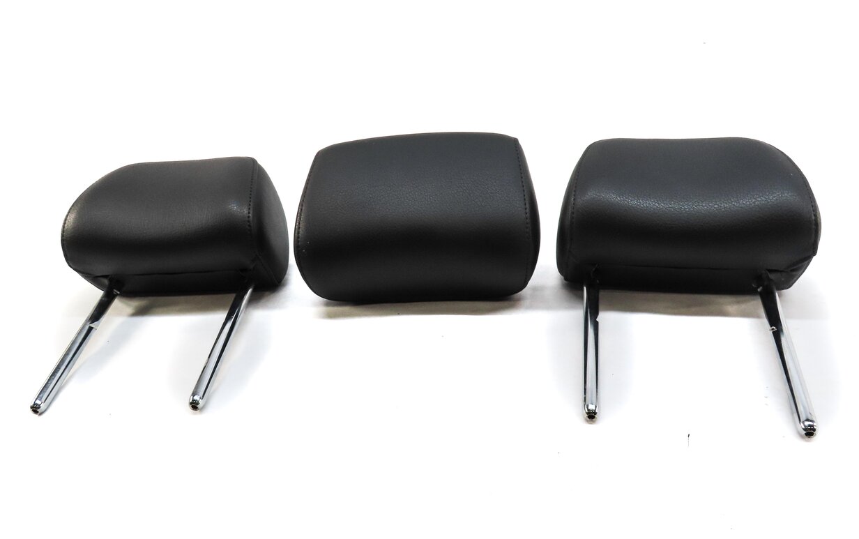 Thumbnail 2: 12-18 AUDI A6 A7 S6 S7 RS7 C7 4G8 REAR LEFT RIGHT CENTER SEAT HEADREST SET BLACK