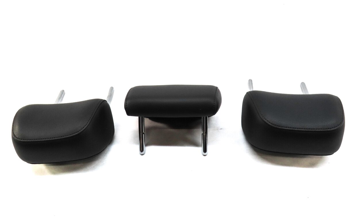 Thumbnail 3: 12-18 AUDI A6 A7 S6 S7 RS7 C7 4G8 REAR LEFT RIGHT CENTER SEAT HEADREST SET BLACK