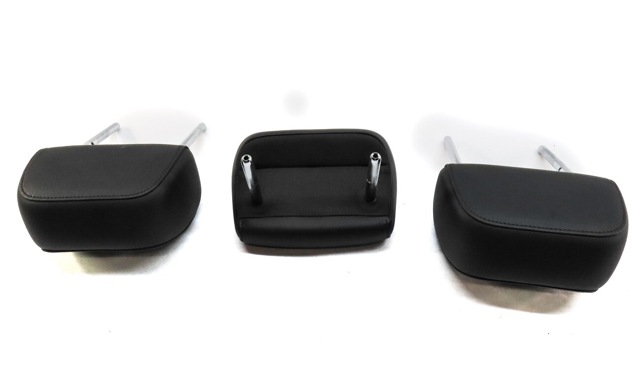 Thumbnail 4: 12-18 AUDI A6 A7 S6 S7 RS7 C7 4G8 REAR LEFT RIGHT CENTER SEAT HEADREST SET BLACK