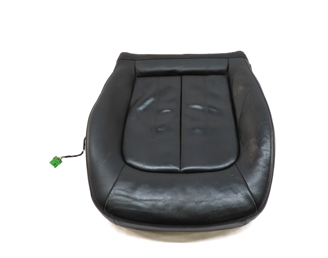 2013 AUDI A6 (C7) FRONT LEFT DRIVER LOWER HEATED SPORT SEAT CUSHION (BLACK FZ)