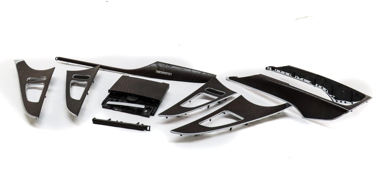 Thumbnail 15: 2013 AUDI A6 (C7) FRONT REAR LEFT RIGHT DOOR DASH CONSOLE FINE ASH WOOD TRIM SET