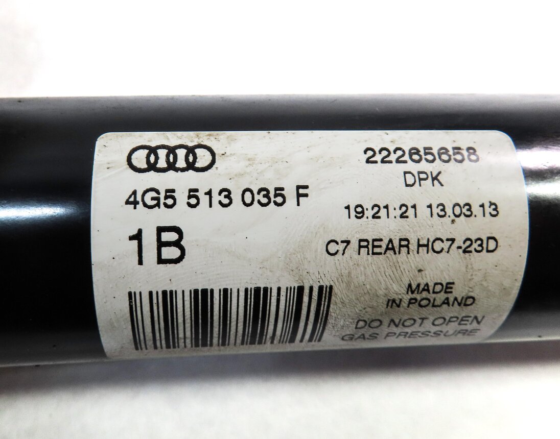 Thumbnail 4: 2013 AUDI A6 (C7) REAR LEFT & RIGHT STANDARD SUSPENSION SHOCK STRUT SET 2