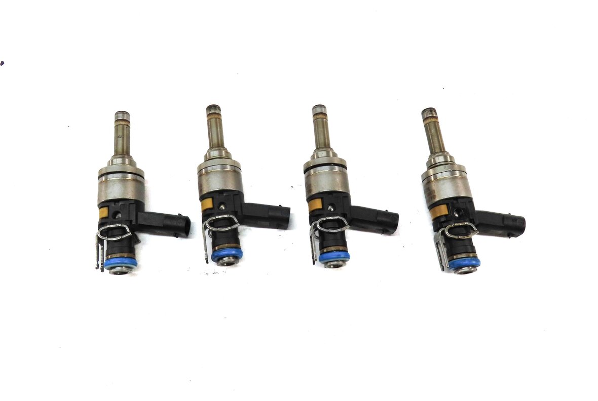 Thumbnail 3: 12-15 MERCEDES BENZ C250 SLK250 (R172 W204) 1.8L TURBO ENGINE FUEL INJECTOR SET4