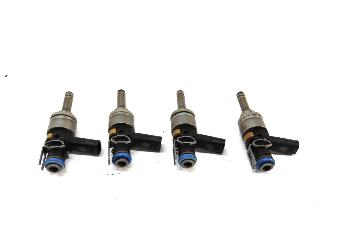 Thumbnail 4: 12-15 MERCEDES BENZ C250 SLK250 (R172 W204) 1.8L TURBO ENGINE FUEL INJECTOR SET4