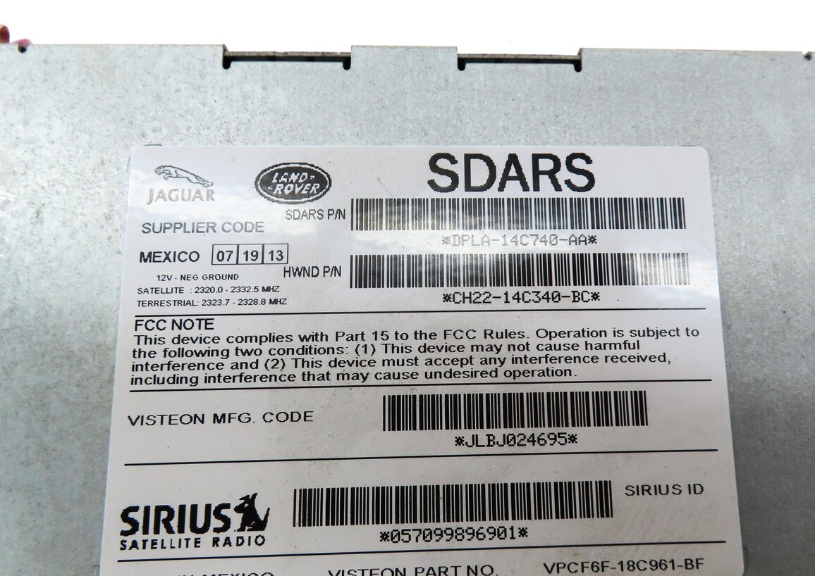 Thumbnail 4: 13-19 DISCOVERY SPORT LR4 RANGE ROVER SPORT EVOQUE - SIRIUS SATELLITE RECEIVER