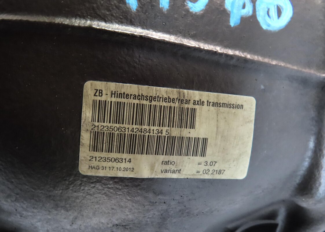 Thumbnail 8: 12-16 MERCEDES C250 C350 E350 SL400 (W204 W212 W231) RWD REAR DIFFERENTIAL 3.07