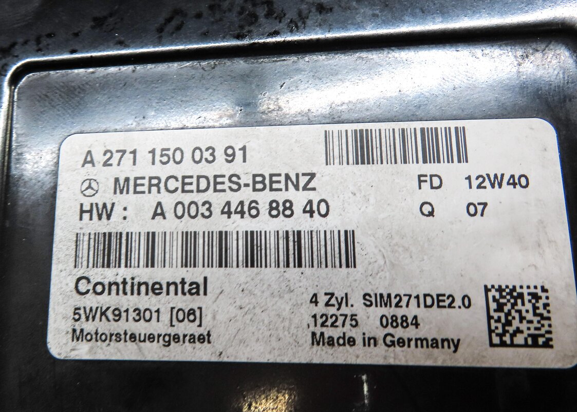 Thumbnail 4: 2012-2015 MERCEDES C250 SLK250 (R172 W204) 1.8L TURBO M271 ENGINE CONTROL MODULE
