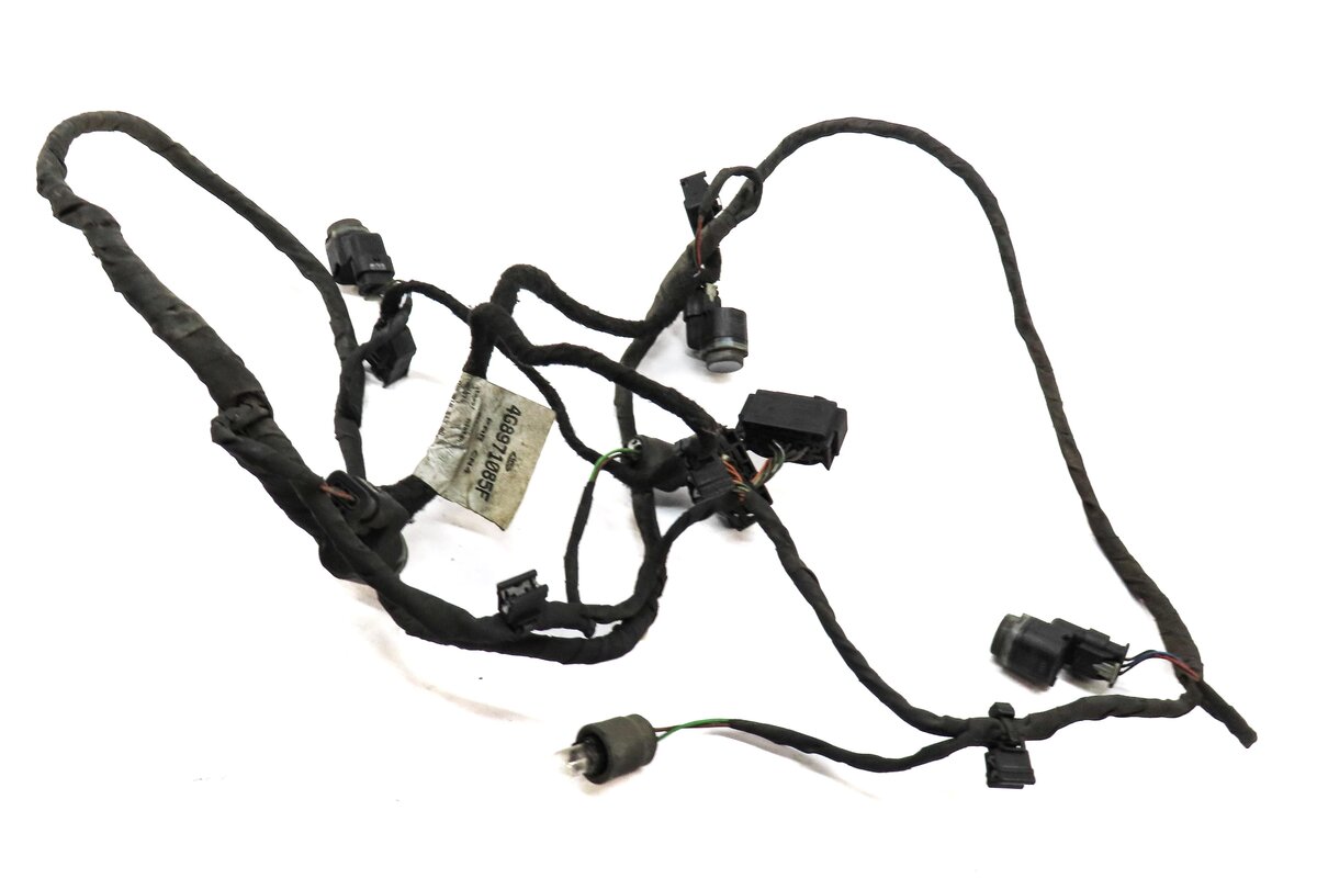 2012 AUDI A7 (C7 4G8) REAR PARK ASSIST PDC SENSOR SET4 (GRAY) w/ WIRING HARNESS