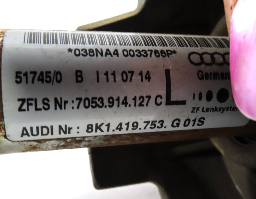 Thumbnail 5: 2015 AUDI A4 (B8 8K) STEERING COLUMN INTERMEDIATE SHAFT U JOINT 8K1419753G