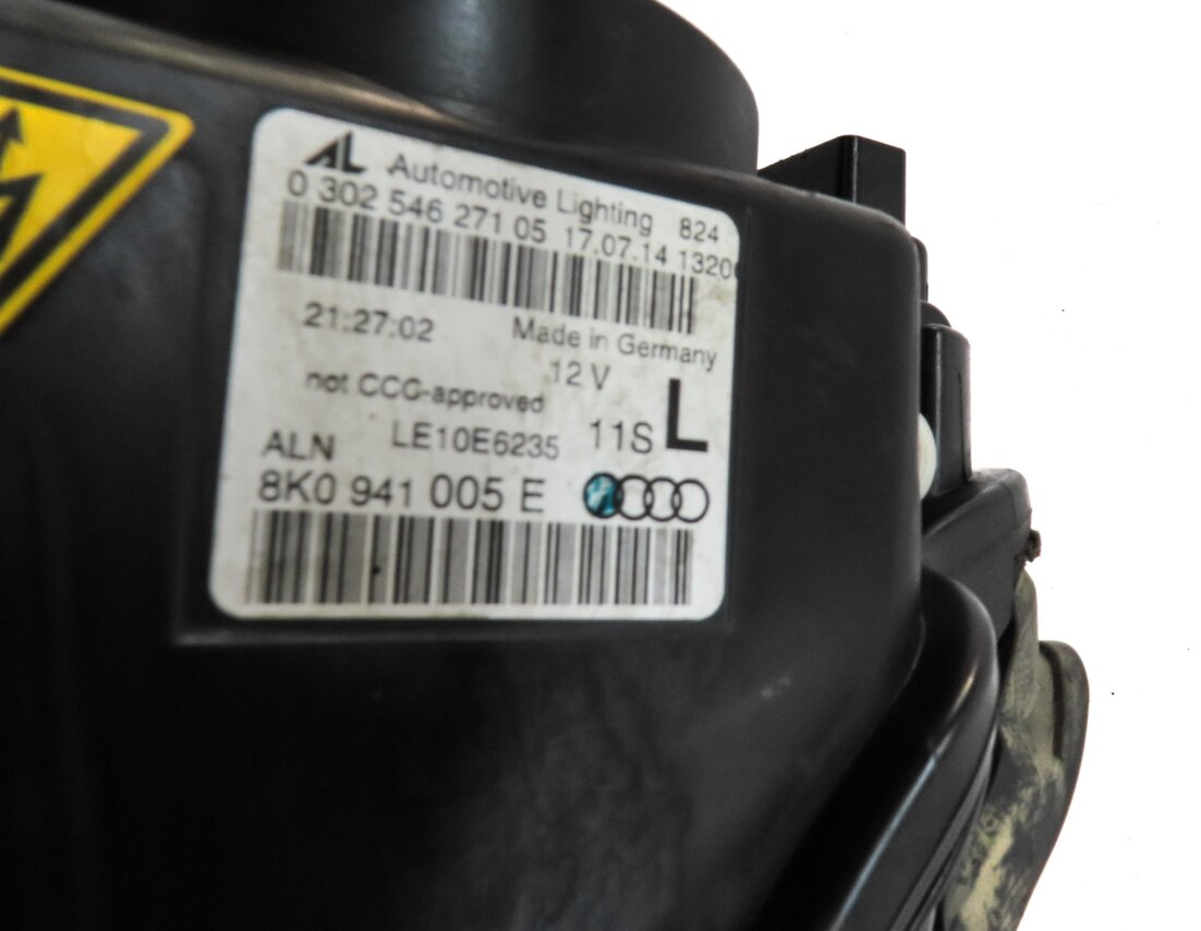 Thumbnail 8: 13-16 AUDI A4 S4 (B8 8K) LEFT DRIVER XENON HID HEADLIGHT LIGHT LAMP (NON AFS)