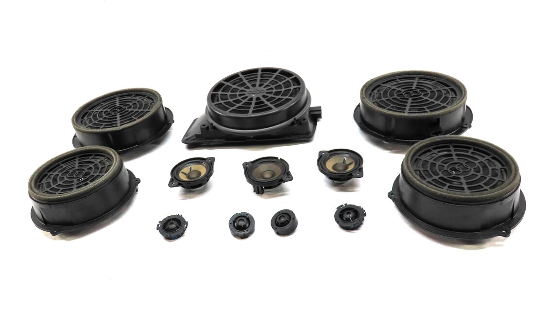Thumbnail 2: 2015 AUDI S4 (B8 8K) FRONT REAR LEFT RIGHT BANG & OLUFSEN SPEAKER SET 12