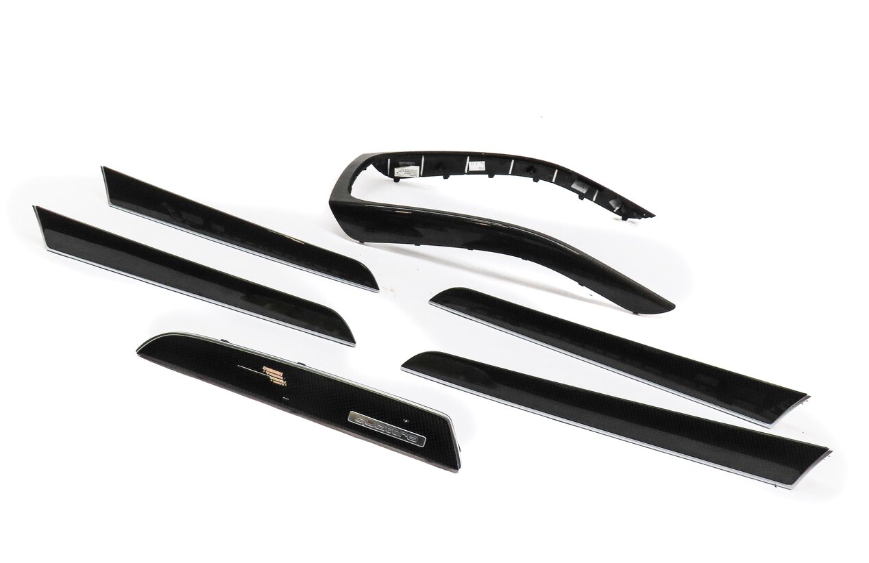 2015 AUDI S4 B8 8K FRONT REAR LEFT RIGHT DOOR DASH CONSOLE CARBON FIBER TRIM SET