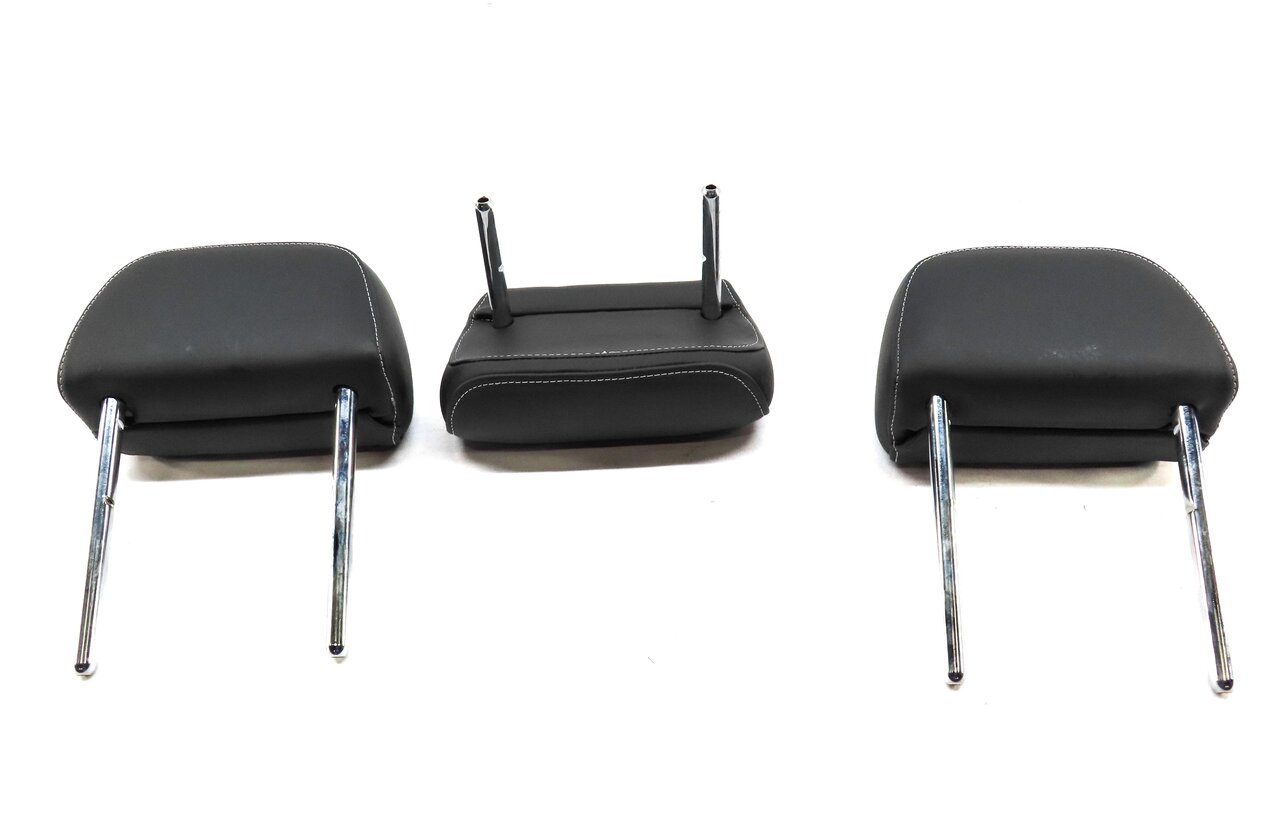 Thumbnail 5: 13-16 AUDI A4 S4 (B8 8K) REAR LEFT RIGHT & CENTER SEAT HEADREST SET 3 (BLACK)