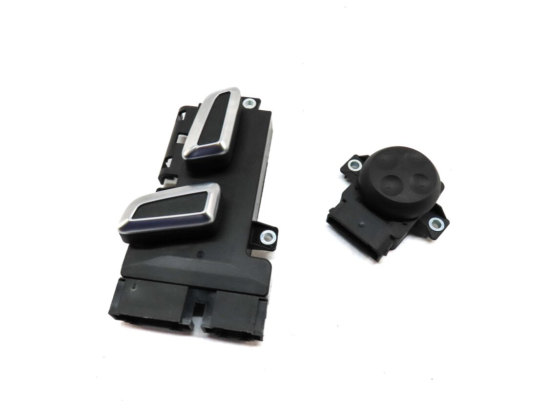 2015 AUDI S4 (B8 8K) FRONT RIGHT SEAT ADJUST ADJUSTMENT SWITCH w/ LUMBAR (BLACK)