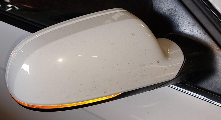 Thumbnail 2: 10-16 AUDI S4 B8 8K RIGHT PASSENGER HEATED AUTODIM BLIND SPOT DOOR MIRROR WHITE