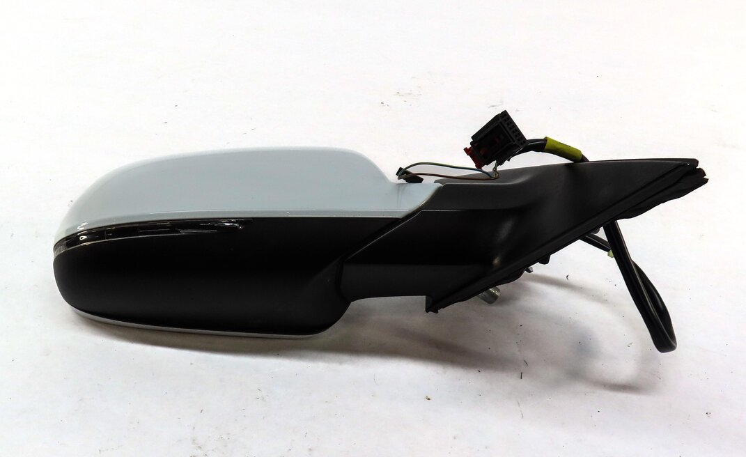 Thumbnail 6: 10-16 AUDI S4 B8 8K RIGHT PASSENGER HEATED AUTODIM BLIND SPOT DOOR MIRROR WHITE