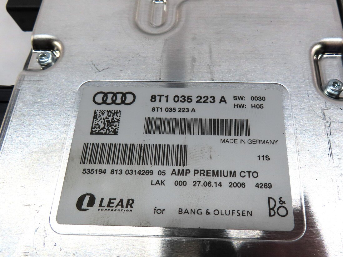 Thumbnail 4: 13-17 AUDI A4 S4 A5 S5 RS5 Q5 Q7 (B8 8K 8R 4M) BANG & OLUFSEN AUDIO AMP AMPLIFER