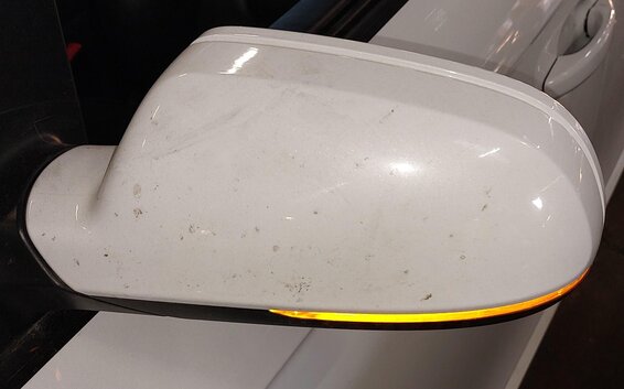 Thumbnail 2: 10-16 AUDI S4 (B8 8K) LEFT DRIVER HEATED AUTODIM BLIND SPOT DOOR MIRROR (WHITE)