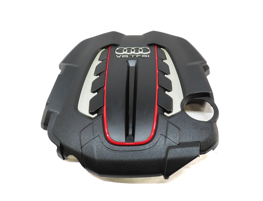 Thumbnail 2: 2013-2018 AUDI S6 S7 (C7) 4.0L V8 ENGINE TFSI ENGINE COVER TRIM (BLACK & RED)