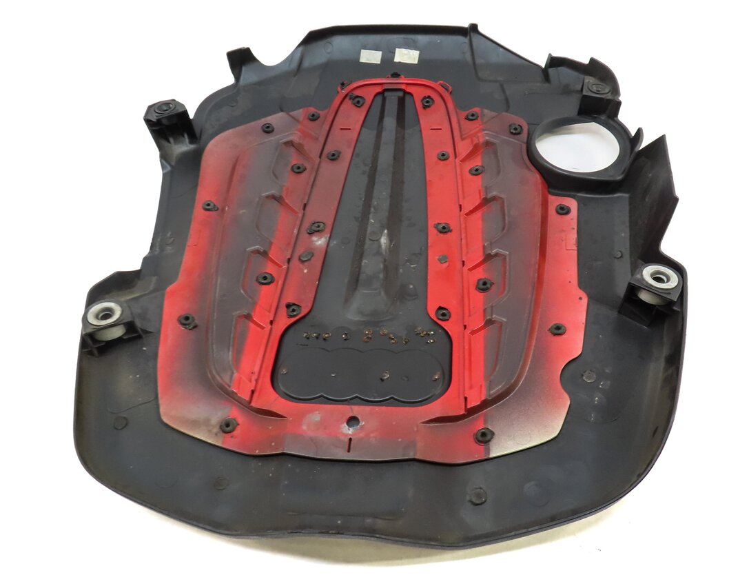 Thumbnail 4: 2013-2018 AUDI S6 S7 (C7) 4.0L V8 ENGINE TFSI ENGINE COVER TRIM (BLACK & RED)