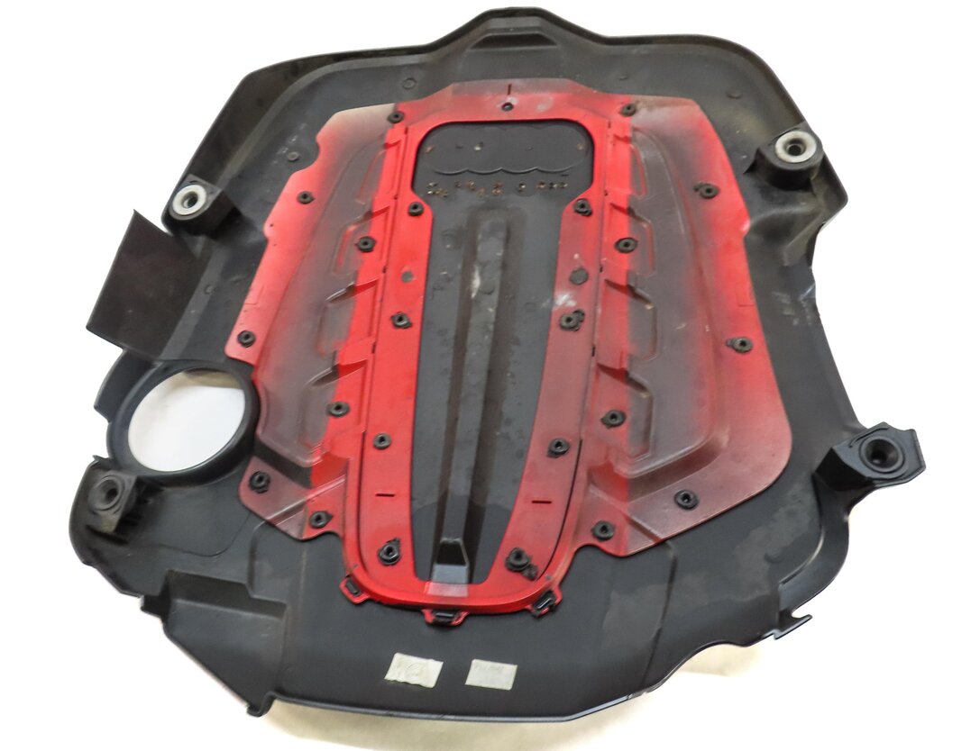 Thumbnail 5: 2013-2018 AUDI S6 S7 (C7) 4.0L V8 ENGINE TFSI ENGINE COVER TRIM (BLACK & RED)