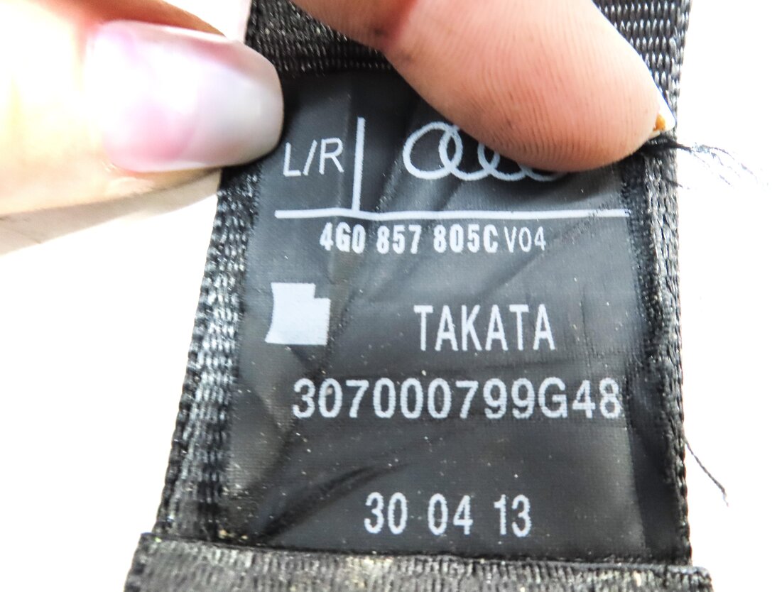 Thumbnail 5: 2013 AUDI S7 (C7) REAR RIGHT SEATBELT SEAT BELT RETRACTOR (BLACK) 4G0857805C
