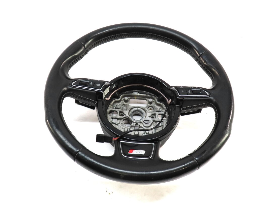Thumbnail 4: 13-15 AUDI A7 S7 (C7) 3 SPOKE SPORT STEERING WHEEL w/ S7 EMBLEM SWITCHES PADDLES