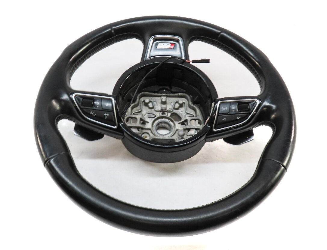 Thumbnail 5: 13-15 AUDI A7 S7 (C7) 3 SPOKE SPORT STEERING WHEEL w/ S7 EMBLEM SWITCHES PADDLES