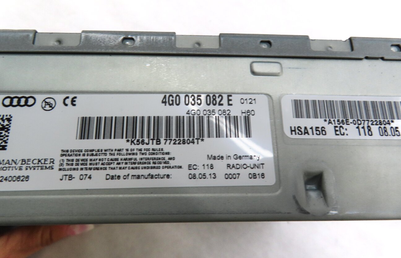 Thumbnail 4: 2013 AUDI S7 (C7) RADIO STEREO RECEIVER MODULE 4G0035082E