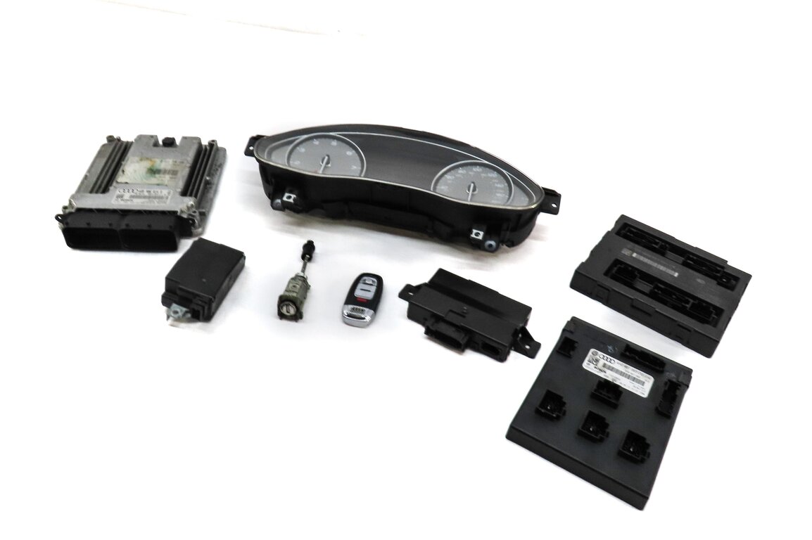 2013 AUDI S7 (C7) 4.0L SPEEDOMETER BODY ENGINE IMMOBILIZER MODULE KEY LOCK SET 8