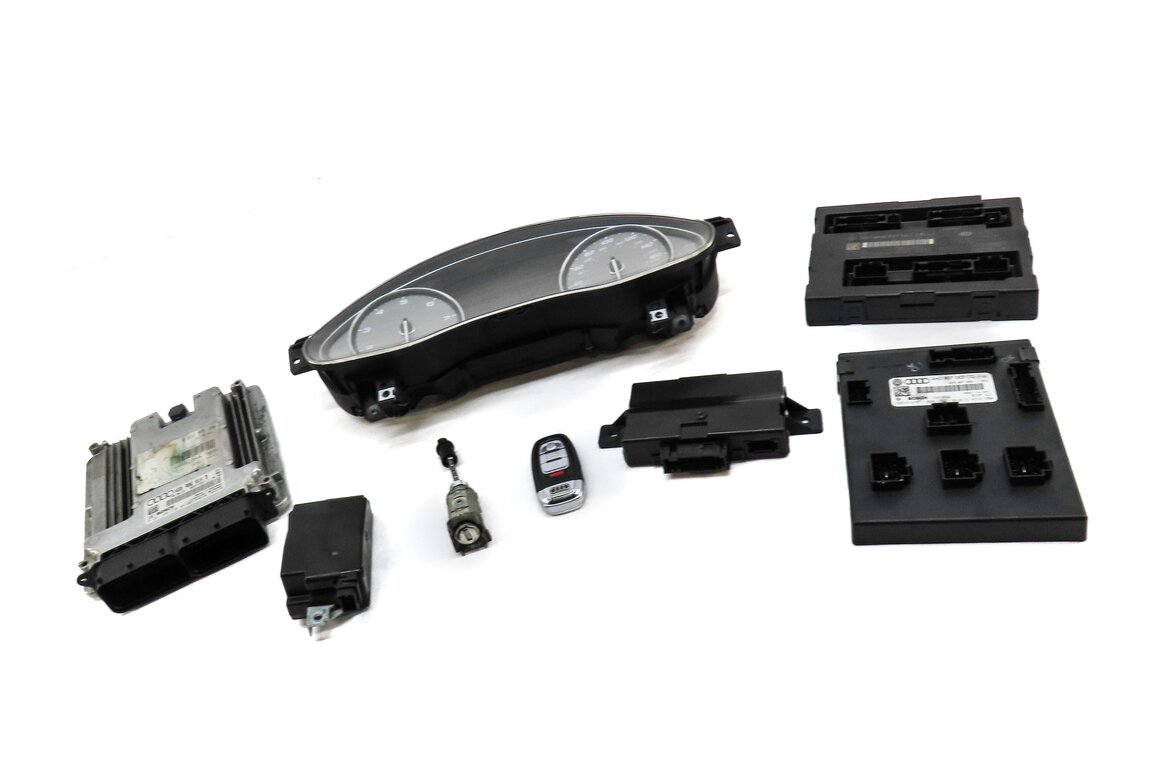 Thumbnail 19: 2013 AUDI S7 (C7) 4.0L SPEEDOMETER BODY ENGINE IMMOBILIZER MODULE KEY LOCK SET 8