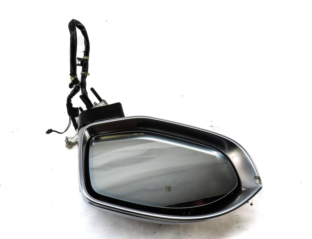 13-17 AUDI S7 (C7) LEFT DOOR MIRROR AUTODIM HEATED BLIND MEM P-FOLD (ALUMINIUM)