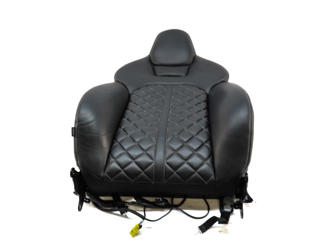2013 AUDI S7 (C7) FRONT RIGHT UPPER S-LINE SPORT HEAT SEAT CUSHION BLACK SILVER