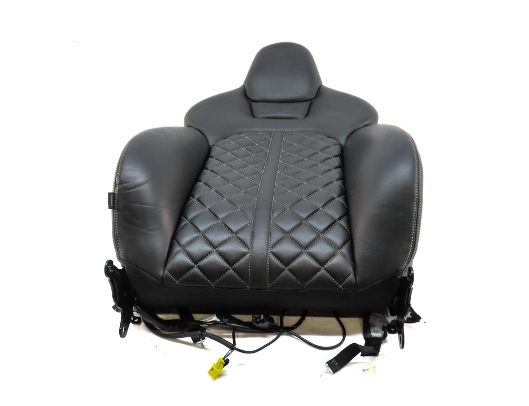 Thumbnail 2: 2013 AUDI S7 (C7) FRONT RIGHT UPPER S-LINE SPORT HEAT SEAT CUSHION BLACK SILVER