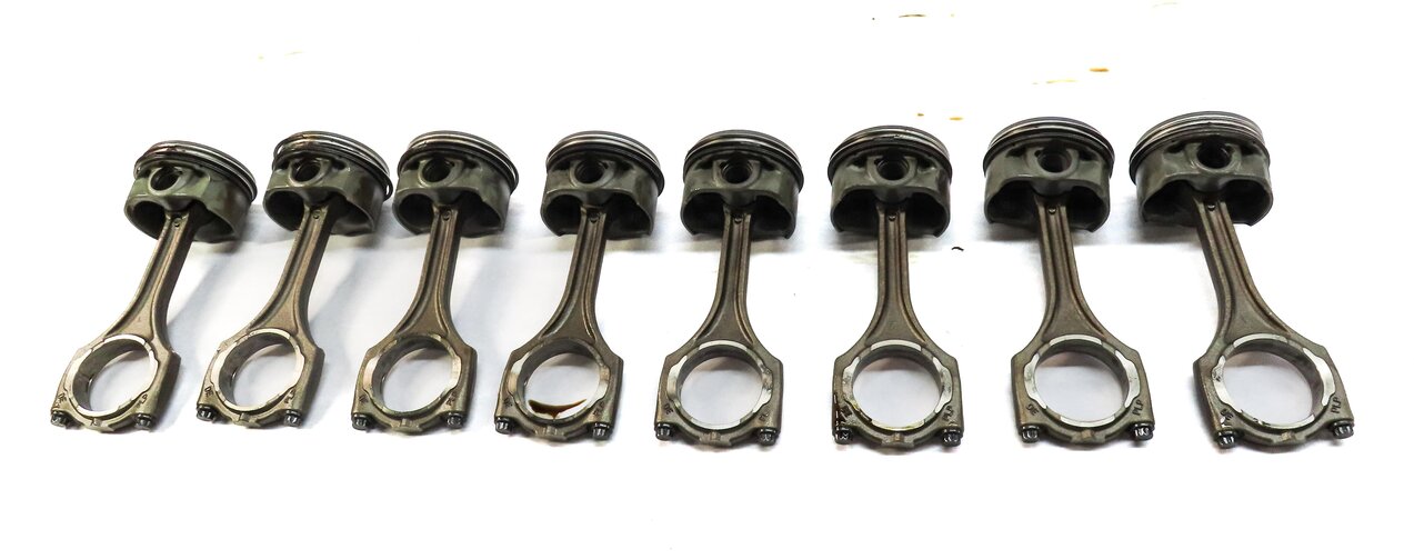 Thumbnail 4: 2013-2018 AUDI A8 S6 S7 (C7 D4) 4.0L V8 ENGINE PISTON & CONNECTING ROD SET 8