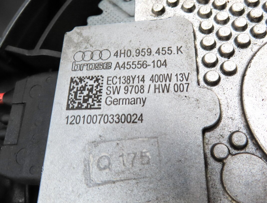 Thumbnail 6: 2011-2014 AUDI A8 (D4 4H) 4.2L / 6.3L ENGINE - RADIATOR COOLING FAN & SHROUD