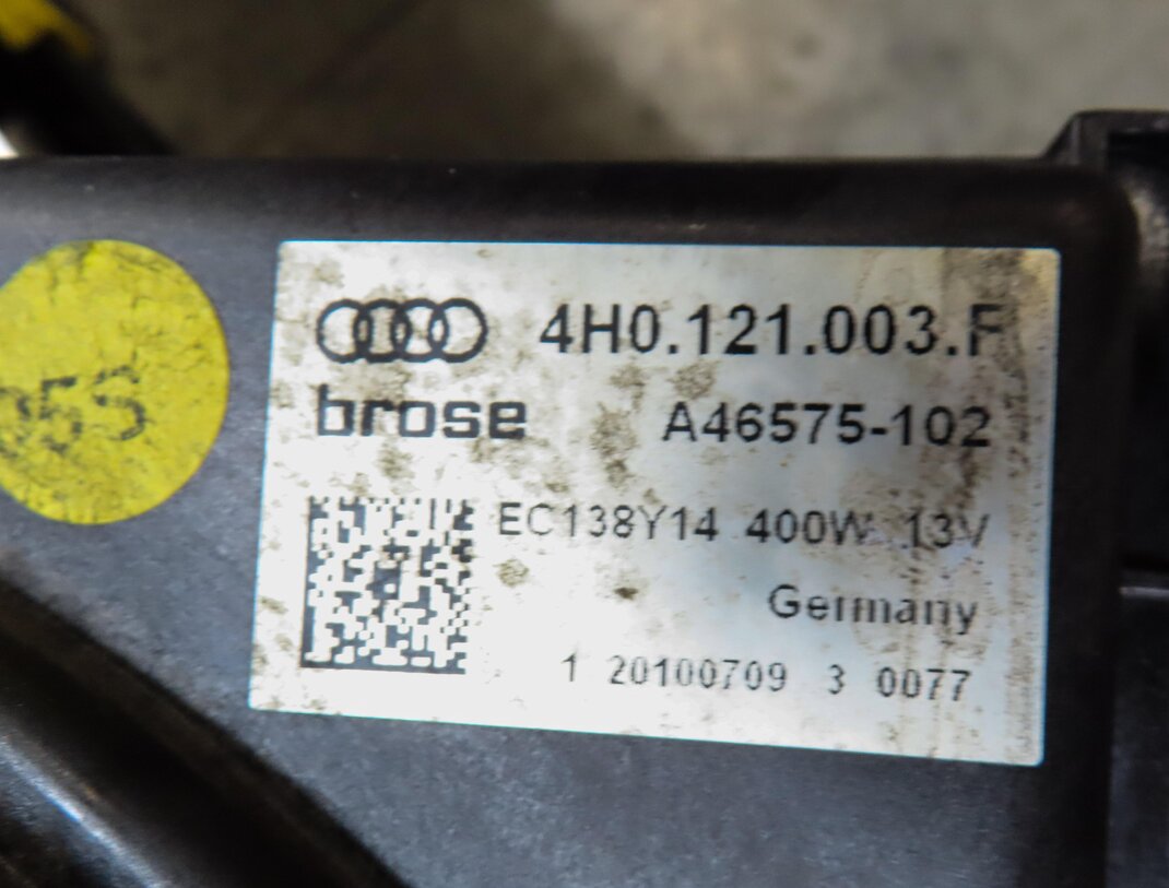 Thumbnail 8: 2011-2014 AUDI A8 (D4 4H) 4.2L / 6.3L ENGINE - RADIATOR COOLING FAN & SHROUD
