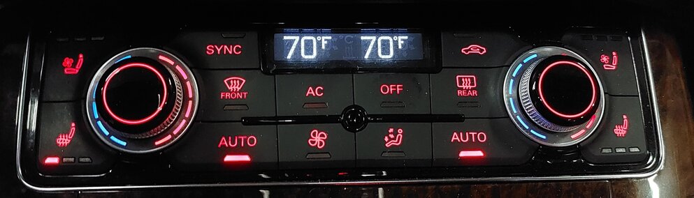 Thumbnail 2: 2011-2014 AUDI A8 S8 (D4 4H) FRONT HEATER A/C TEMPERATURE CONTROL (w/ SEAT VENT)